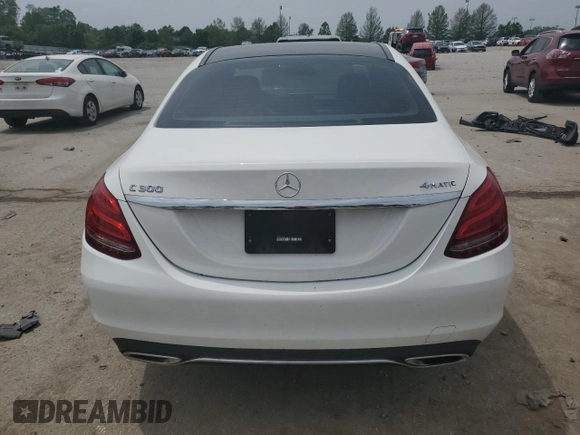 2015 Mercedes-Benz C 300 Luxury with VIN 55SWF4KB2FU093109, listed as a Copart auction lot 56883575 with 117,687 mi miles and Salvage title. Bid and sale history available at DreamBid. Image 6.