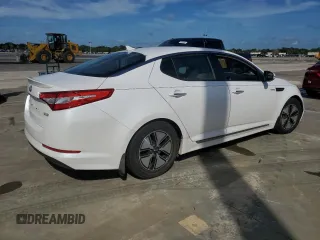 2013 Kia Optima Hybrid LX with VIN KNAGM4ADXD5043617, listed as a Copart auction lot 73847634 with 0 mi miles and Salvage Title. Bid and sale history available at carsss.com. Image 3.