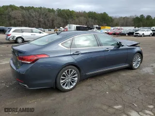 2017 Genesis G80 3.8L with VIN KMHGN4JEXHU170481, listed as a Copart auction lot 38900224 with 71,639 mi miles. Bid and sale history available at carsss.com. Image 3.
