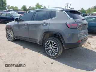 2022 Jeep Compass High Altitude with VIN 3C4NJDCB4NT158729, listed as a IAAI auction lot 42095683 with 53,874 mi miles and . Bid and sale history available at DreamBid. Image 3.