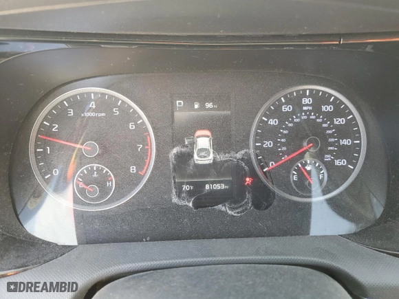 2021 Kia K5 LXS with VIN 5XXG14J2XMG065977, listed as a Copart auction lot 47855455 with 81,053 mi miles and Salvage Title. Bid and sale history available at carsss.com. Image 9.