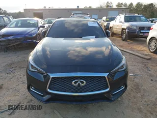 2017 Infiniti Q60 Red Sport 400 with VIN JN1FV7EL1HM700317, listed as a IAAI auction lot 41149036 with 76,654 mi miles and . Bid and sale history available at carsss.com. Image 12.