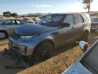 2017 Land Rover Discovery HSE Luxury with VIN SALRHBBV0HA023328, listed as a Copart auction lot 76564334 with 56,693 mi miles and Salvage Title. Bid and sale history available at carsss.com. Image 1.