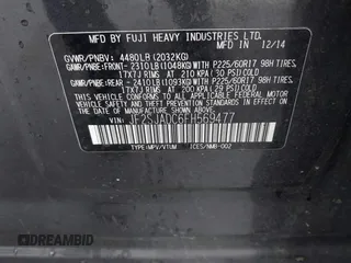 2015 Subaru Forester Premium with VIN JF2SJADC6FH569477, listed as a IAAI auction lot 41742606 with 198,568 mi miles and . Bid and sale history available at DreamBid. Image 9.