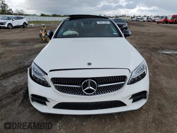 2022 Mercedes-Benz C 300 with VIN W1KWJ8DB0NG113775, listed as a Copart auction lot 78471944 with 20,225 mi miles and Salvage Title. Bid and sale history available at DreamBid. Image 5.