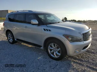 2012 Infiniti QX56 7-passenger with VIN JN8AZ2NF4C9519253, listed as a Copart auction lot 75007404 with 192,551 mi miles and Salvage Title. Bid and sale history available at carsss.com. Image 4.