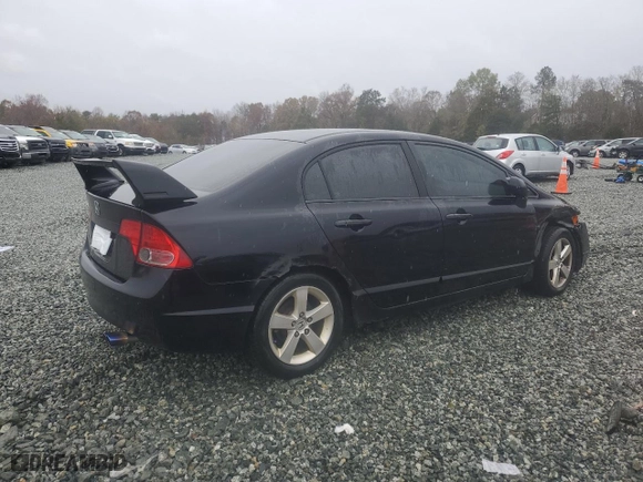 2008 Honda Civic Sdn EX with VIN 2HGFA15838H350792, listed as a Copart auction lot 80783874 with 225,041 mi miles and Salvage Title. Bid and sale history available at carsss.com. Image 3.
