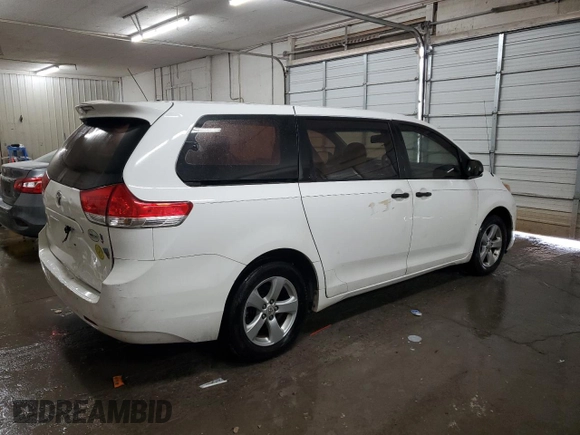 2011 Toyota Sienna with VIN 5TDZK3DC2BS006079, listed as a Copart auction lot 47065045 with 195,663 mi miles and Salvage Title. Bid and sale history available at carsss.com. Image 3.
