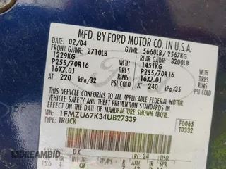 2004 Ford Explorer Sport Trac XLS с VIN 1FMZU67K34UB27339, выставлен на аукционе IAAI как лот 42165054 с пробегом Не указан миль и . История ставок и продаж доступна на DreamBid. Изображение 9.
