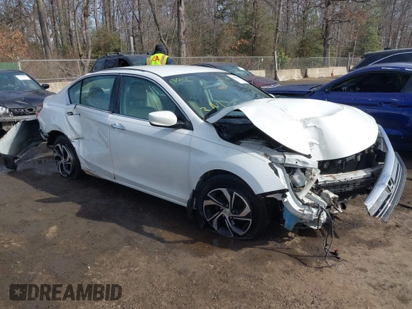 2017 Honda Accord Sedan LX with VIN 1HGCR2F34HA114252, listed as a IAAI auction lot 41456643 with 163,267 mi miles. Bid and sale history available at carsss.com. Image 1.