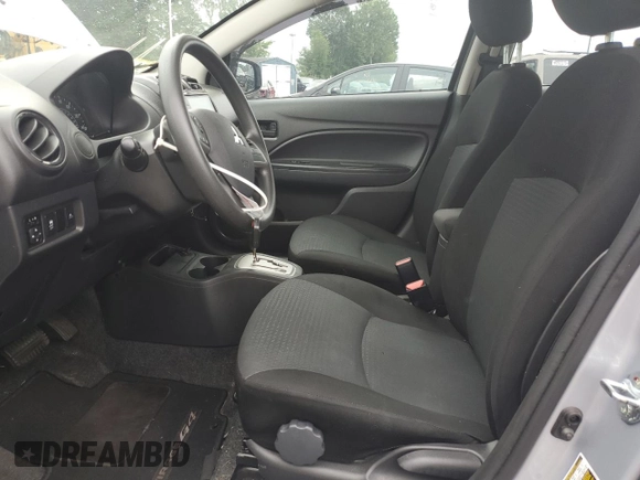 2021 Mitsubishi Mirage ES with VIN ML32FUFJ6MHF00658, listed as a Copart auction lot 61990415 with 58,412 mi miles and Salvage title. Bid and sale history available at DreamBid. Image 7.