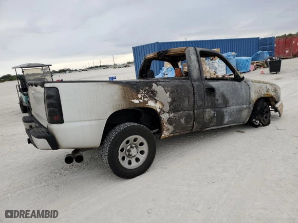 2007 Chevrolet Silverado 1500 Classic Work Truck with VIN 1GCEC14X17Z187247, listed as a Copart auction lot 45726705 with 0 mi miles and Non Repairable. Bid and sale history available at carsss.com. Image 3.