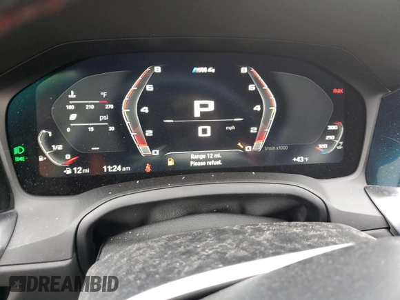 2021 BMW M4 Competition with VIN WBS33AZ01MCG52204, listed as a Copart auction lot 82550333 with 26,194 mi miles. Bid and sale history available at carsss.com. Image 9.