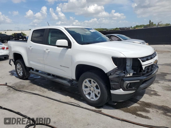 2022 Chevrolet Colorado 2WD LT with VIN 1GCGSCEN1N1110801, listed as a Copart auction lot 61085535 with 56,143 mi miles and Salvage title. Bid and sale history available at DreamBid. Image 4.