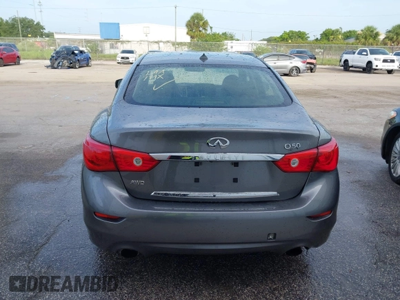 2014 Infiniti Q50 Sport with VIN JN1BV7AR5EM700230, listed as a IAAI auction lot 42445133 with 195,055 mi miles and . Bid and sale history available at DreamBid. Image 16.