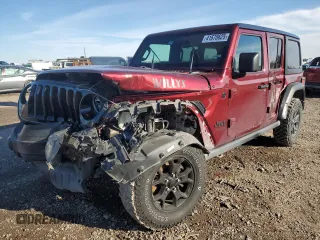 2021 Jeep Wrangler Unlimited Sport Altitude with VIN 1C4HJXDG4MW734322, listed as a Copart auction lot 41670625 with 45,963 mi miles and Salvage Title. Bid and sale history available at carsss.com. Image 1.