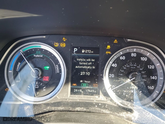 2023 Hyundai Sonata Hybrid SEL with VIN KMHL34JJ6PA070329, listed as a Copart auction lot 87110374 with 17,449 mi miles and Salvage Title. Bid and sale history available at carsss.com. Image 9.