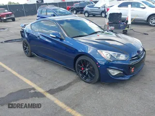 2015 Hyundai Genesis Coupe 3.8L Base with VIN KMHHU6KJ2FU123585, listed as a IAAI auction lot 42437976 with 88,121 mi miles and . Bid and sale history available at DreamBid. Image 1.
