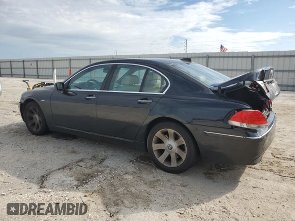 2008 BMW 7 Series 750i with VIN WBAHL83548DT11870, listed as a Copart auction lot 73282444 with Not Provided miles and Salvage Title. Bid and sale history available at DreamBid. Image 2.