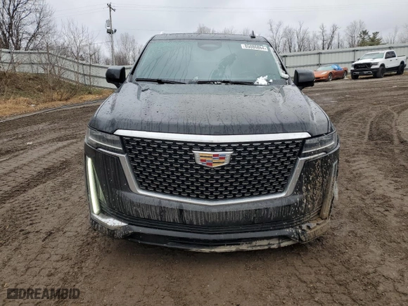 2021 Cadillac Escalade Premium Luxury with VIN 1GYS4CKL7MR349089, listed as a Copart auction lot 85086864 with 63,045 mi miles and Salvage Title. Bid and sale history available at carsss.com. Image 5.