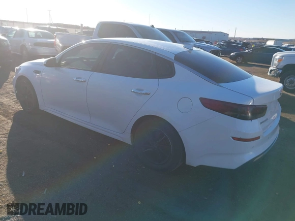 2019 Kia Optima LX with VIN 5XXGT4L39KG280991, listed as a IAAI auction lot 41639322 with 107,039 mi miles. Bid and sale history available at carsss.com. Image 3.