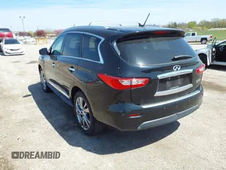 2014 Infiniti QX60 with VIN 5N1AL0MM1EC542704, listed as a IAAI auction lot 42046845 with 76,128 mi miles and . Bid and sale history available at DreamBid. Image 3.