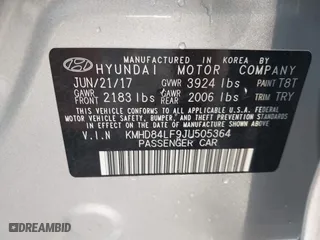 2018 Hyundai Elantra Value Edition with VIN KMHD84LF9JU505364, listed as a IAAI auction lot 40681923 with 42,132 mi miles. Bid and sale history available at carsss.com. Image 9.