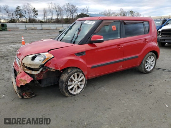 2012 Kia Soul + with VIN KNDJT2A64C7472840, listed as a Copart auction lot 41440155 with 0 mi miles and Salvage Title. Bid and sale history available at carsss.com. Image 1.