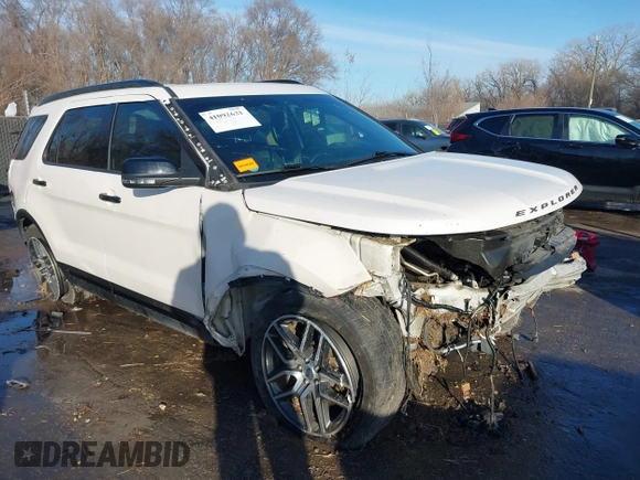 2017 Ford Explorer Sport with VIN 1FM5K8GT2HGD12298, listed as a IAAI auction lot 41092631 with 107,247 mi miles and . Bid and sale history available at carsss.com. Image 1.