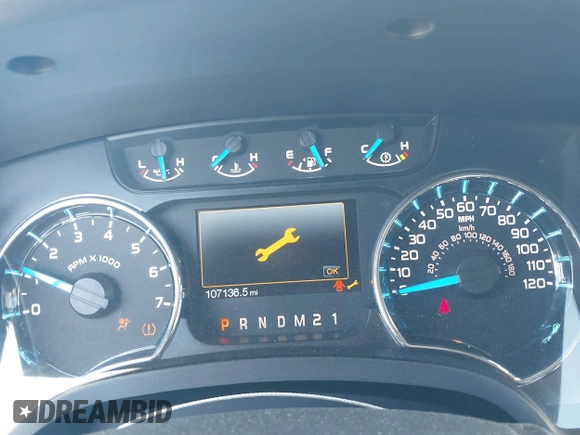2013 Ford F-150 XL with VIN 1FTFX1CF4DFB61322, listed as a IAAI auction lot 42216887 with 107,136 mi miles and . Bid and sale history available at DreamBid. Image 7.