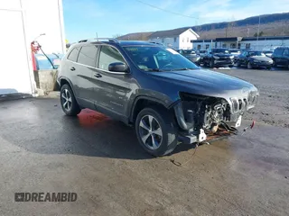 2019 Jeep Cherokee Limited with VIN 1C4PJMDX0KD125991, listed as a IAAI auction lot 41101916 with 76,867 mi miles and . Bid and sale history available at DreamBid. Image 1.