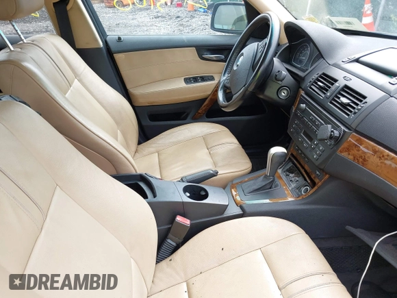 2008 BMW X3 3.0si with VIN WBXPC934X8WJ14947, listed as a IAAI auction lot 41966135 with Not Provided miles and . Bid and sale history available at DreamBid. Image 5.
