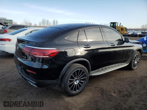 2021 Mercedes-Benz GLC with VIN W1N0J8EBXMF920851, listed as a Copart auction lot 46797725 with 88,523 mi miles and Salvage Title. Bid and sale history available at carsss.com. Image 3.
