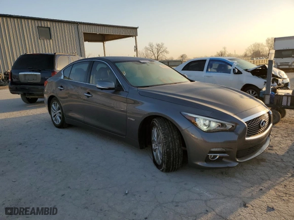 2014 Infiniti Q50 Hybrid Premium with VIN JN1AV7AR7EM702346, listed as a Copart auction lot 48981915 with 135,402 mi miles and Clean Title. Bid and sale history available at carsss.com. Image 4.