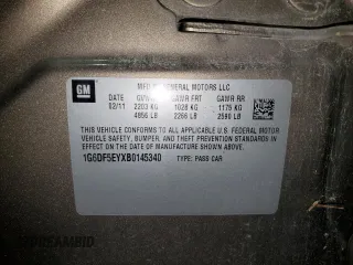 2011 Cadillac CTS Luxury with VIN 1G6DF5EYXB0145340, listed as a Copart auction lot 81978534 with 119,037 mi miles and Salvage Title. Bid and sale history available at DreamBid. Image 12.
