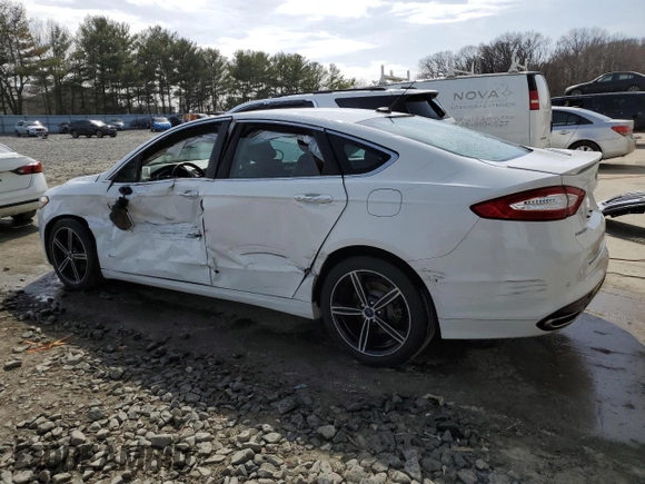2015 Ford Fusion Titanium with VIN 3FA6P0D95FR164809, listed as a Copart auction lot 48552925 with 110,972 mi miles and Salvage Title. Bid and sale history available at carsss.com. Image 2.
