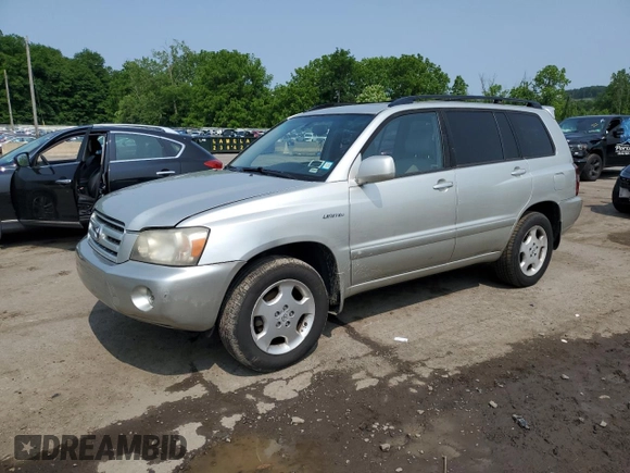 2005 Toyota Highlander z VIN JTEEP21A150081176, wystawiony jako Copart lot #60608585 z przebiegiem 218 821 mil mil oraz Czysty tytuł • Clean title. Historia ofert i sprzedaży dostępna na DreamBid. Obrazek 1.