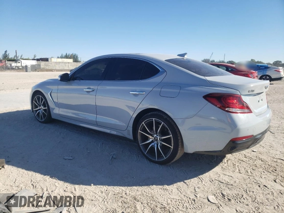 2020 Genesis G70 2.0T with VIN KMTG44LA1LU045400, listed as a Copart auction lot 83072684 with 56,380 mi miles and Non repairable. Bid and sale history available at DreamBid. Image 2.