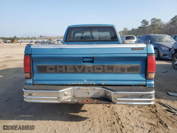 1993 Chevrolet S-10 LS with VIN 1GCCS19Z6P0106798, listed as a Copart auction lot 43982985 with 323,153 mi miles and Salvage Title. Bid and sale history available at carsss.com. Image 6.