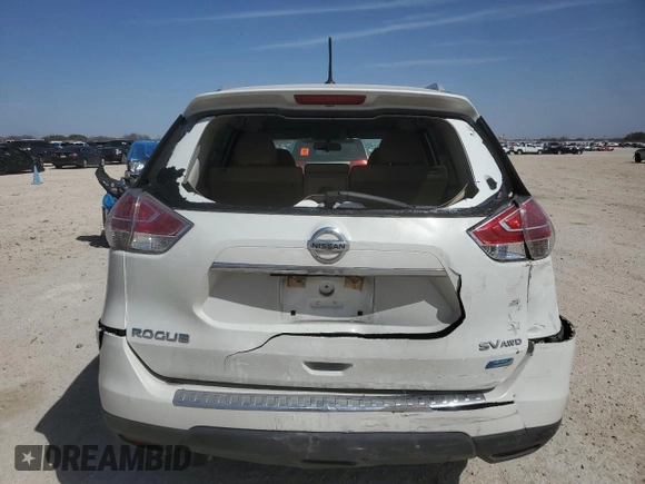 2014 Nissan Rogue SV with VIN 5N1AT2MVXEC844092, listed as a Copart auction lot 48302185 with 96,348 mi miles and Salvage Title. Bid and sale history available at carsss.com. Image 6.