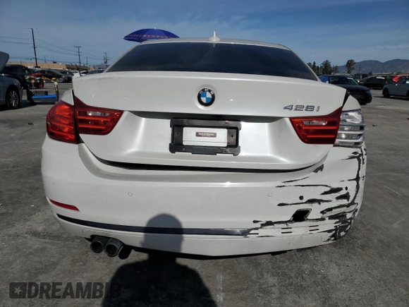 2015 BMW 4 Series 428i with VIN WBA3N3C53FK234442, listed as a Copart auction lot 46535395 with 100,351 mi miles and Salvage Title. Bid and sale history available at DreamBid. Image 6.