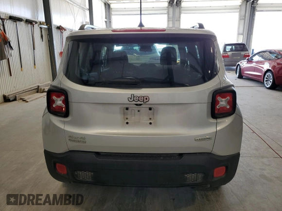 2017 Jeep Renegade Latitude with VIN ZACCJBBB5HPF39417, listed as a Copart auction lot 53663995 with 91,947 mi miles and Clean Title. Bid and sale history available at carsss.com. Image 6.