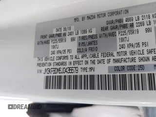 2018 Mazda CX-5 Grand Touring with VIN JM3KFBDM6J0435579, listed as a IAAI auction lot 41208899 with 131,212 mi miles. Bid and sale history available at carsss.com. Image 9.