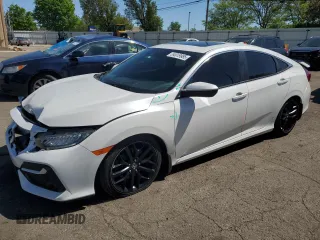2020 Honda Civic Si with VIN 2HGFC1E52LH704407, listed as a Copart auction lot 54919985 with 44,521 mi miles and Salvage Title. Bid and sale history available at DreamBid. Image 1.