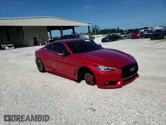 2022 Infiniti Q60 Red Sport 400 with VIN JN1FV7LK7NM660198, listed as a Copart auction lot 74916234 with 33,371 mi miles and Salvage title. Bid and sale history available at DreamBid. Image 13.