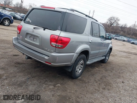 2005 Toyota Sequoia SR5 with VIN 5TDBT44A95S246415, listed as a IAAI auction lot 41560405 with 169,745 mi miles and . Bid and sale history available at DreamBid. Image 4.