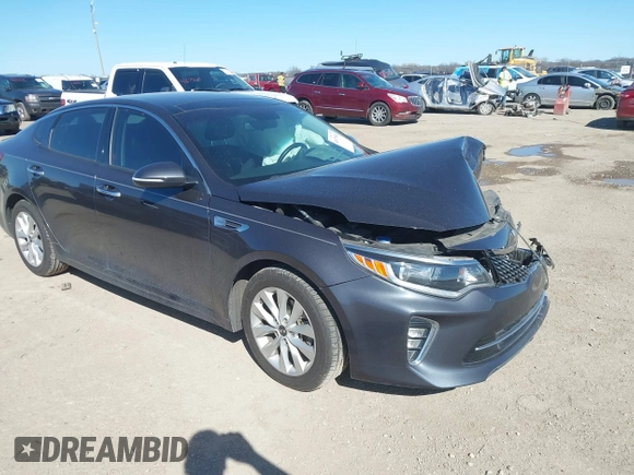 2018 Kia Optima LX with VIN 5XXGT4L3XJG244855, listed as a IAAI auction lot 41679341 with 43,230 mi miles. Bid and sale history available at carsss.com. Image 1.
