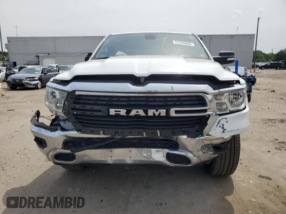 2021 Ram 1500 Big Horn with VIN 1C6SRFFTXMN696546, listed as a Copart auction lot 57255845 with 64,550 mi miles and Salvage title. Bid and sale history available at DreamBid. Image 5.