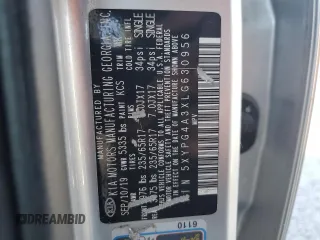 2020 Kia Sorento L with VIN 5XYPG4A3XLG630956, listed as a Copart auction lot 50085525 with 67,377 mi miles and Salvage Title. Bid and sale history available at carsss.com. Image 15.