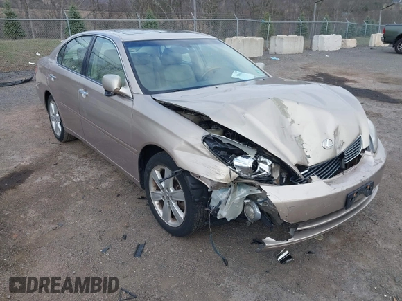 2005 Lexus ES 330 with VIN JTHBA30G255073920, listed as a IAAI auction lot 41886960 with 118,848 mi miles. Bid and sale history available at carsss.com. Image 1.